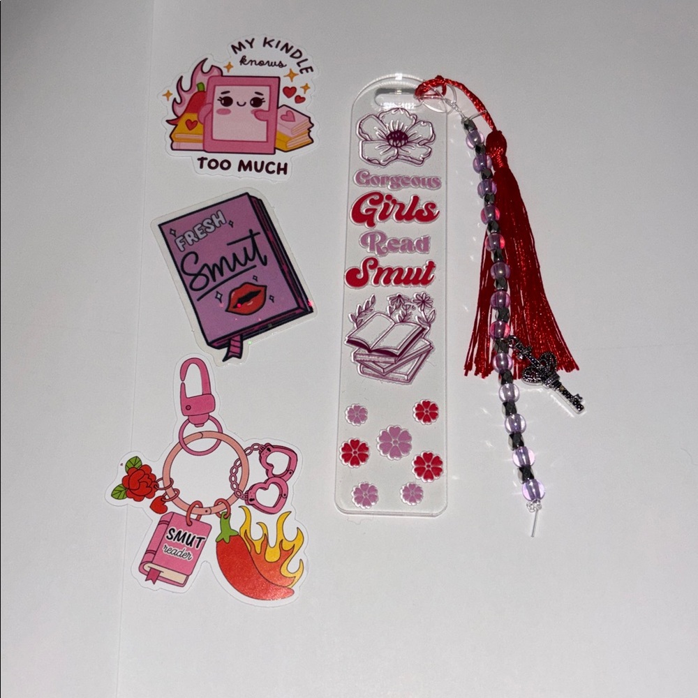 Girls Read Smut Handcrafted Bookmark